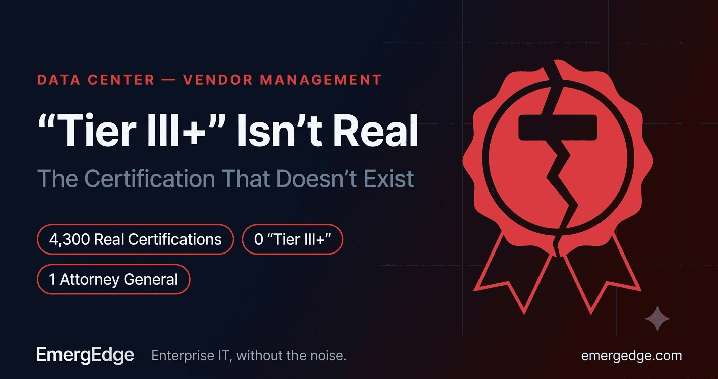 "Tier III+" Isn't a Real Certification — And a State Attorney General Once Proved Why That Matters