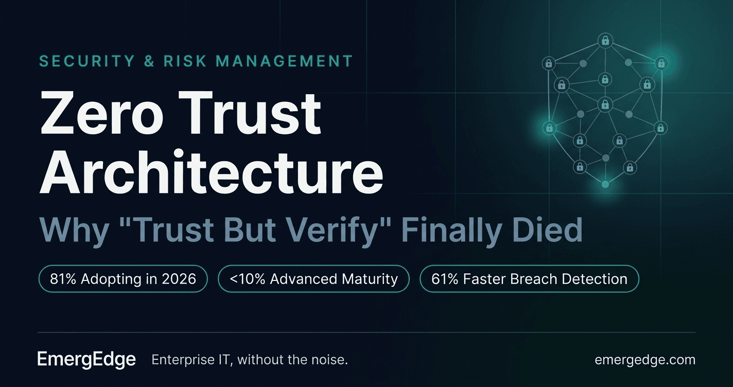 Zero Trust Architecture — Why 'Trust But Verify' Finally Died