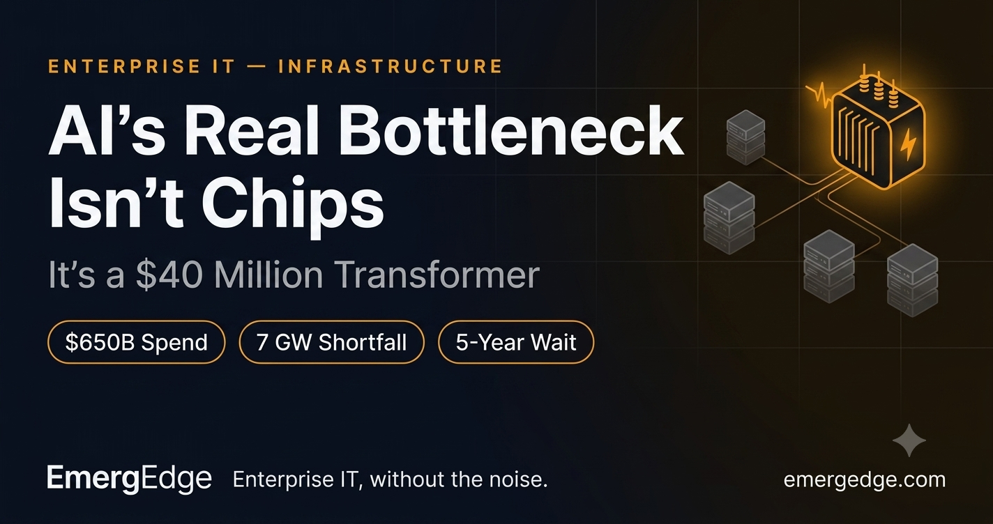 AI's Real Bottleneck Isn't Chips — It's a $40 Million Transformer
