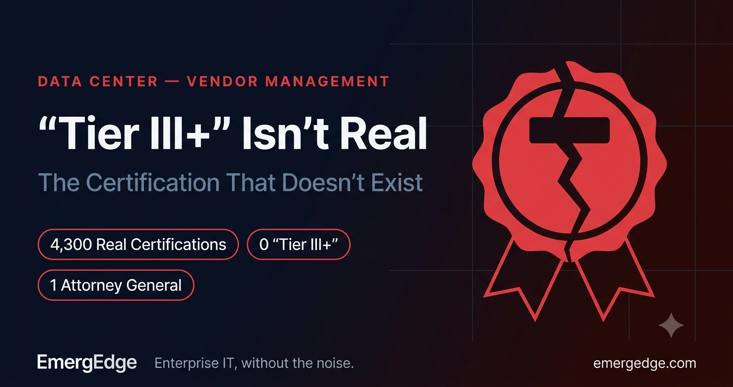 "Tier III+" Isn't a Real Certification — And a State Attorney General Once Proved Why That Matters